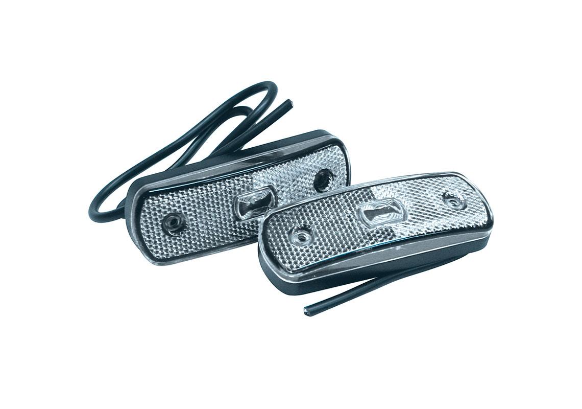 12 V WHITE LED FRONT MARKER LIGHT FOR PLATING